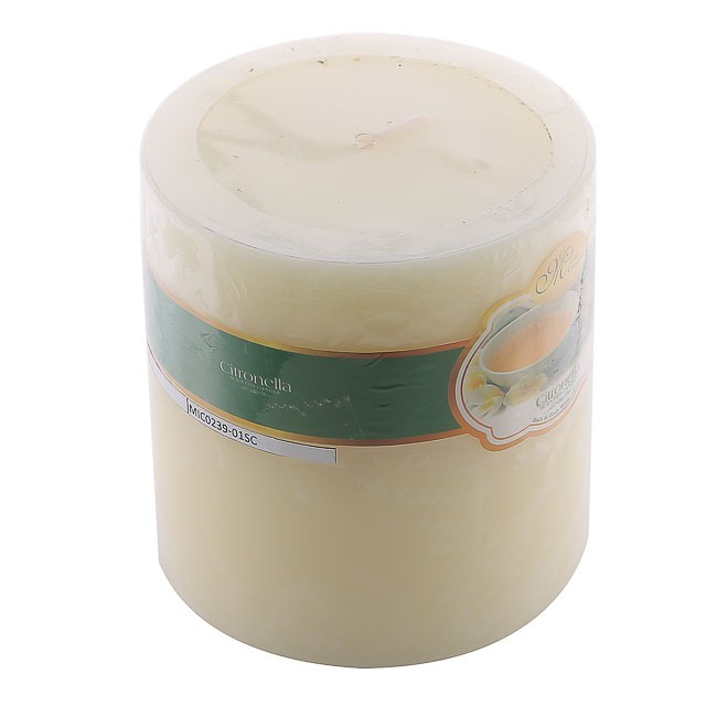 เทียนหอมทรงกลม D10H10 Miss Candle EDC0603 10 x 10 ซม. (กลิ่นตะไคร้อ่อน)
