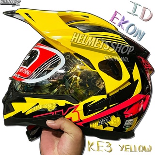 ID EKON EK3  YELLOW [ เต็มใบ ] [ โมตาด ] [ วิบาก ] [ นวมถอดซักได้ ] [ กิ๊ฟล็อค ]