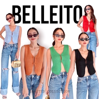 New!!! เสื้อ top ไหมพรมแขนกุดทรงสวยตะขอหน้า sexy เบาๆ by BELLEITO ใส่ match รับรองสุดบอกเลยค่ะ