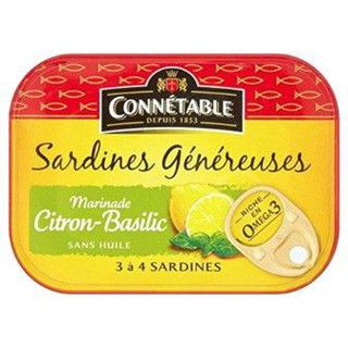 Connetable Sardines In Lemon&amp;basil Marin  ปลาซาร์ดีน Connetable ในมะนาวและโหระพามาริน