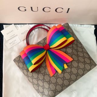 Gucci kid tote rainbow