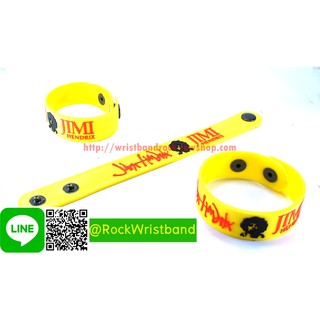 JIMI HENDRIX ขายริสแบนด์ จิมิ เฮนดริกซ์ JHX76NA Wristband สายรัดข้อมือวงร็อค