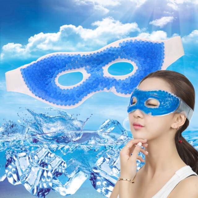 พร้อมส่ง‼️Ice Gel Sleeping Mask หน้ากากเม็ดเจล ปิดตาประคบตา  นวดผ่อนคลายดวงตา เจลปิดตานอน (สีฟ้า/น้ำเงิน) | Shopee Thailand