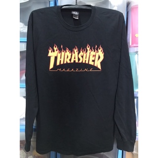 เสื้อยืดผ้าฝ้ายพิมพ์ลายขายดี เสื้อยืดแนวสตรีท/สเก็ตTHRASHER