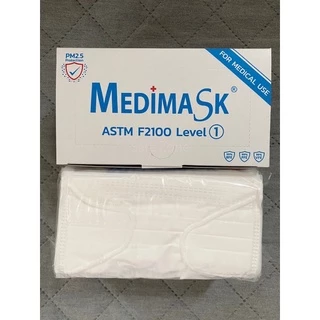 ‼️พร้อมส่ง‼️ Medimask หน้ากากอนามัย 3 ชั้น🔺สีขาว ทางการแพทย์ ASTM Level 1🔺 ป้องกันฝุ่นพิษ PM2.5 ผลิตโรงงานไทย ลอตล่าสุด
