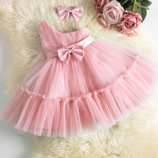 Wfrv ชุดเดรส Tulle Tutu 1st ชุดปาร์ตี้วันเกิดสําหรับเด็กสาว