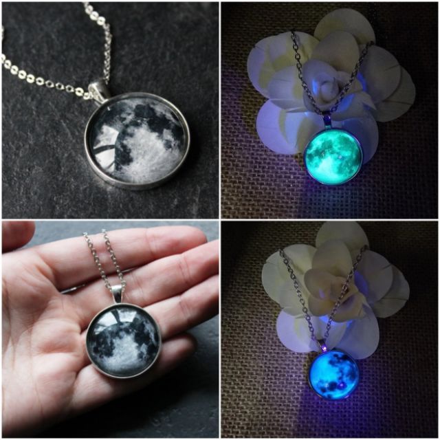 [ เรืองแสง ] สร้อยคอพระจันทร์ • Glow in the dark Moon Necklace