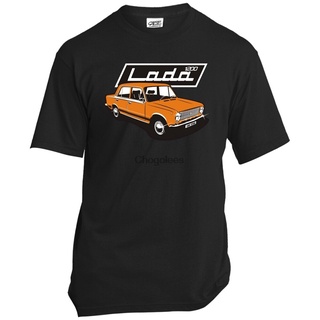 เสื้อยืดผ้าฝ้าย พร้อมส่ง เสื้อยืดแขนสั้น ลาย Lada 1200 Soiet Union Car Kopeyka หลายสี สําหรับผู้ใหญ่