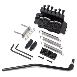 floyd rose ดับเบิลล็อคคอสะพานกีตาร์ไฟฟ้าอะไหล่สีดํา