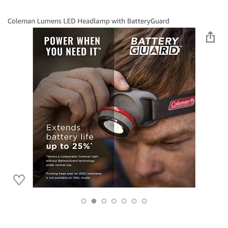 Coleman LED Headlamp With BatteryGuard Technology, Water - View #9