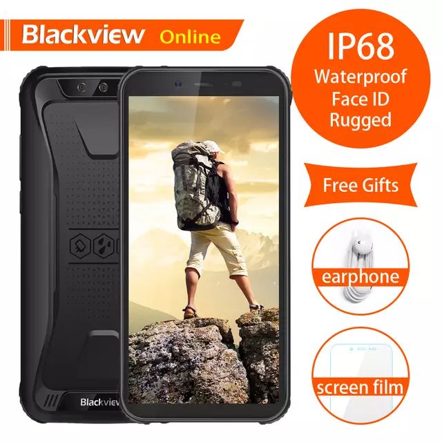 Blackview BV5500 5.5 "18: 9 หน้าจอ IP68 กันน้ำ Resistente โทรศัพท์มือถือ Android 8.1 MTK6580P 2G + 16G Dual SIM มาร์ทโฟน