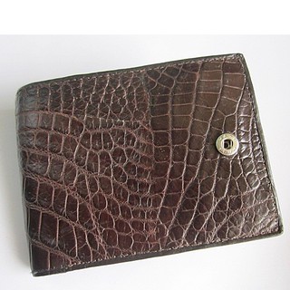 กระเป๋าสตางค์หนังจระเข้Brown Vintage1944 100% Handmade Genuine crocodile leg skin Leather bifold men wallet