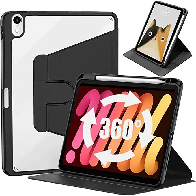 เคสหมุน 360° Air11" 13" M2-M4, Air5,4 ชาร์จปากกาในช่องปากกาได้ Gen11/10 Mini7,6 /Gen7/8/9 10.2",Pro12.9"