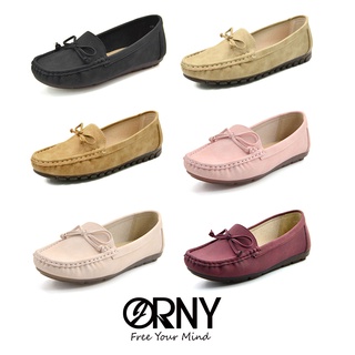 ราคา❤️ มีไซส์ 42 ค่ะ ❤️ ORNY(ออร์นี่) ® Feminine Loafers มีโบว์ รองเท้าส้นแบน OY1238 / 1328