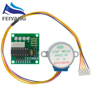 สเต็ปมอเตอร์ 28BYJ-48-5V 4 เฟส และบอร์ดไดรเวอร์ ULN2003 และบอร์ดไดรเวอร์ ULN2003 DaiDian