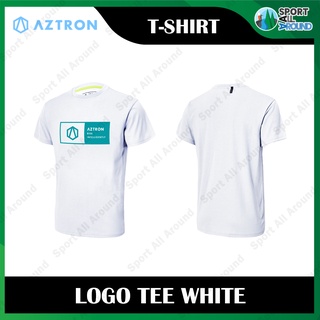 Aztron Logo Tee White Tee-Shirt สีขาว สวมใส่สบาย แห้งเร็ว