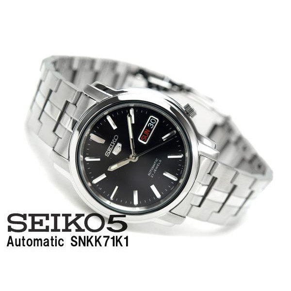 นาฬิกา SEIKO 5 Automatic Men's Watch สายสแตนเลส รุ่น SNKK71K1- มั่นใจ ของแท้100% ประกันสินค้า1 ปีเต็ม