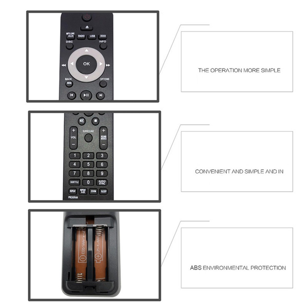 Philips ระบบโฮมเธียเตอร์ LCD TV รีโมทคอนโทรลสําหรับ HTS8100 hts8140 HTS6515 Hts3373 HTS3172 สําหรับ HTS1221 HTS3021 HTS3100 HTS3101S31181S3S3S3 - รูปที่ 2