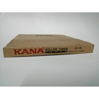 KANA โซ่เดี่ยวเบอร์ 25-1R 10ฟุต = 1กล่อง โซ่ส่งกำลัง โซ่ลำเลียง KANA Roller Chain 25-1R KANA แท้100% !!! ราคาดี !!!