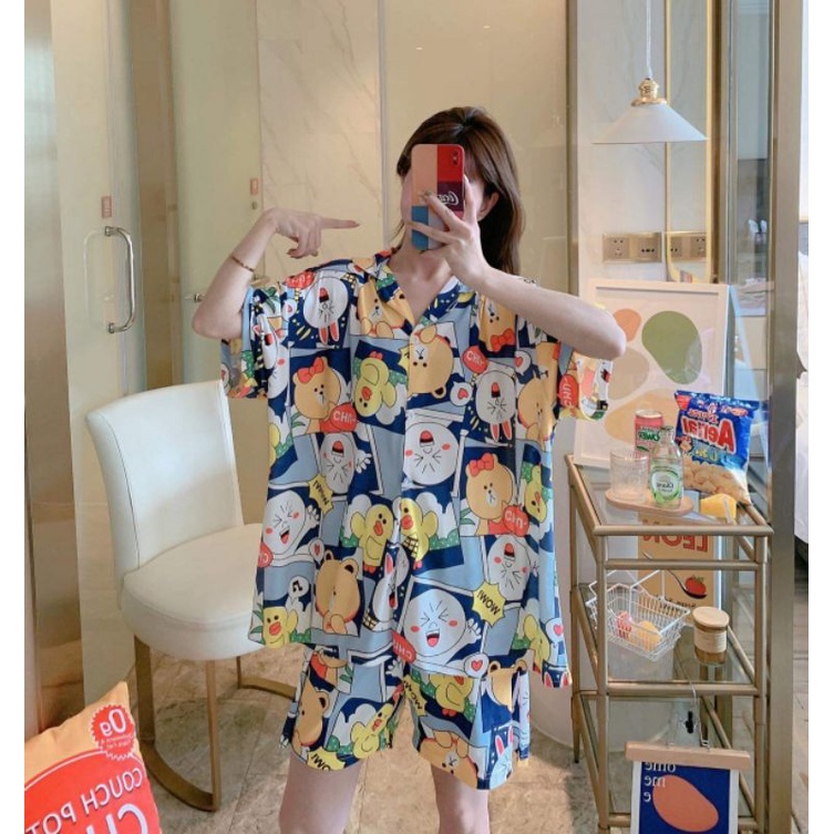 ชุดนอนคอตตอนนิ่ม 6xl