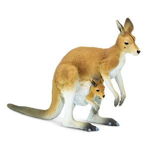 Safari Ltd. : SFR100108 โมเดลสัตว์ Kangaroo with Joey