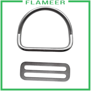 [FLAMEER] Strong Scuba Diving Weight Belt Keeper Retainer D Ring for 2" Webbing Strap