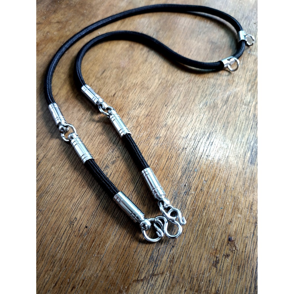 barel HandMan (แถม 3 ห่วง) สร้อยคอ ห้อยพระ 3 องค์ + ตะกรุด ไนล่อน เชือก ห้อยพระ สร้อยพระ ขนาด 3 มิล สีดำ - รูปที่ 2