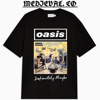 เสื้อยืดสีขาว - เมทัลแบนด์โอเอซิสเสื้อผ้าเสื้อยืด - TSHIRT ROCK Music ผู้ใหญ่วินเทจ OVERSIZE ผู้ชาย