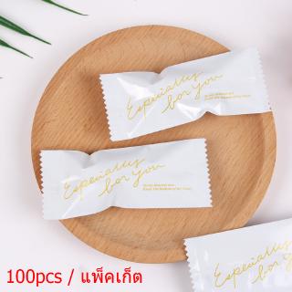 Sealed Candy Bag Snack Bag Baking Biscuit Bag Snack Packaging Bag100pcs