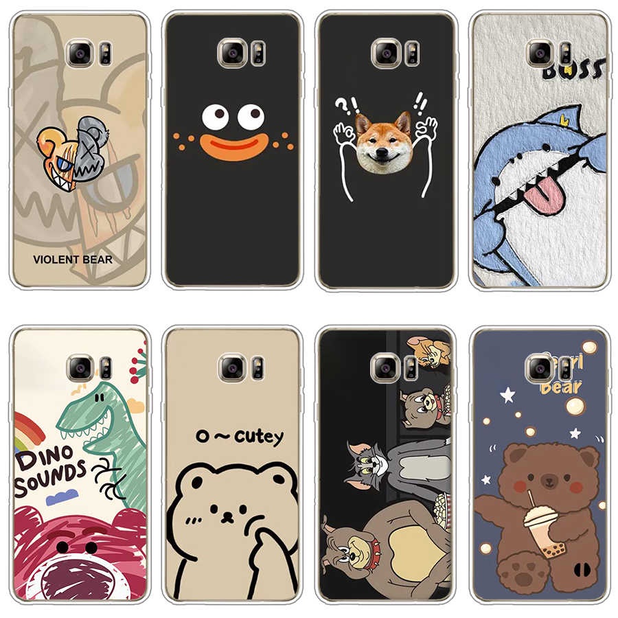 Samsung Galaxy note 4 5 8 เคส TPU นิ่ม ซิลิโคน ป้องกัน เคสโทรศัพท์