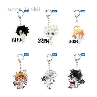 Anime Cartoon The Promised Neverland Acrylic Keychain Transparent Backpack Pendant