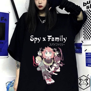 เสื้อยืดโอเวอร์ไซส์เสื้อยืดคอกลม แขนสั้น ผ้าฝ้าย พิมพ์ลายอนิเมะ SPY Play House SPY x FAMILY Ania สําหรับผู้ชายS-3XL