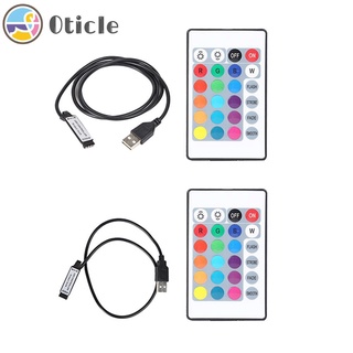 Oticle Ir 24 คีย์ Usb สายไฟ Led ใช้รีโมทควบคุม W/5-24V Usb Rgb Controller