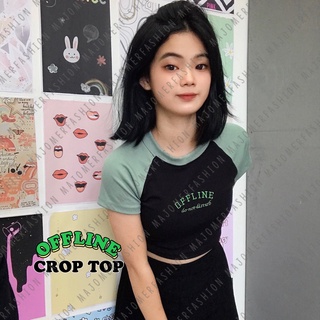 คุณผู้หญิง ® | Offline DO NOT DISTURB CROP TOP - เสื้อเชิ้ตผู้หญิง