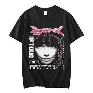 T-shirt  เสื้อยืดแขนสั้น พิมพ์ลายอัลบั้มเพลง 90s Bjork Japan Tour 1996 สไตล์ฮิปฮอป สตรีท เหมาะกับฤดูร้อน สําหรับผู้ชาย#3