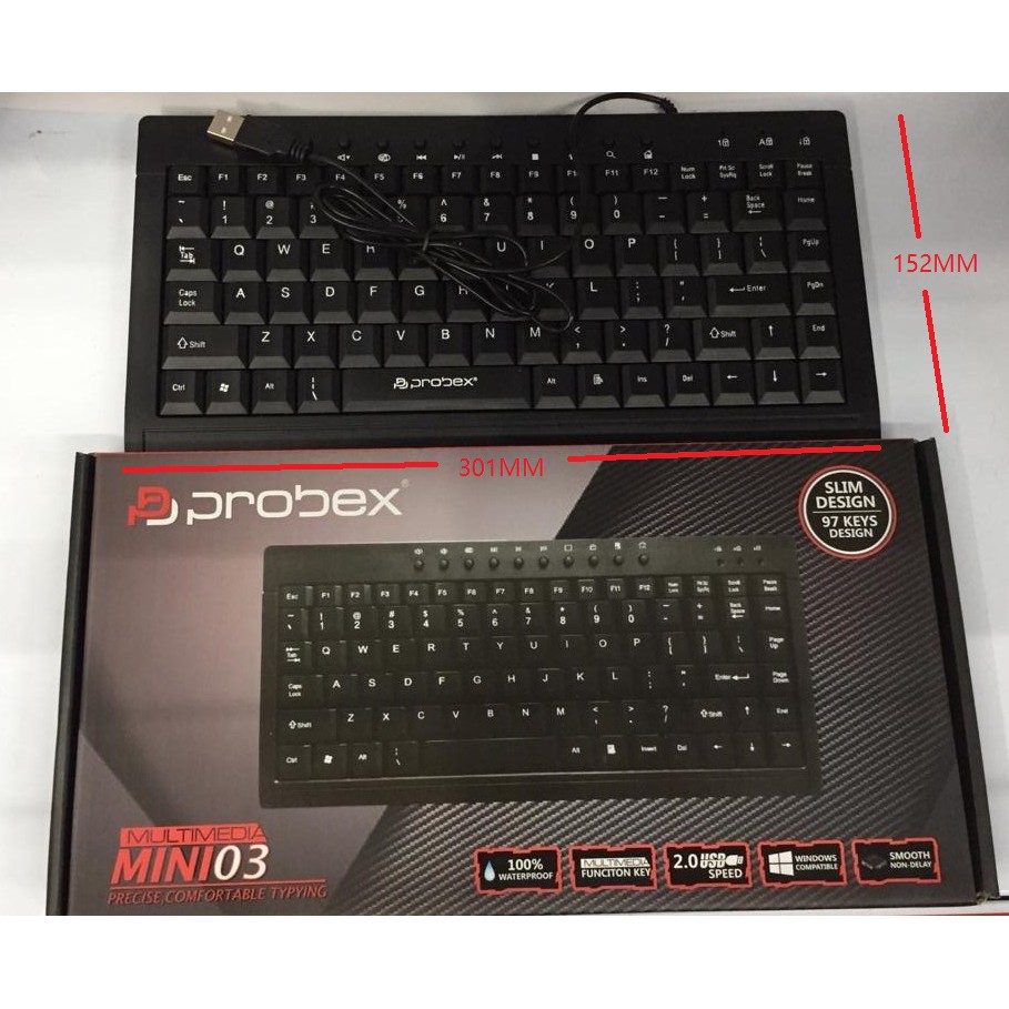 PROBEX MINI คีย์บอร์ด USB (KB-MINI/03)
