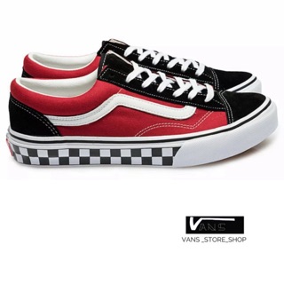 VANS OLD SKOOL RED BLACK CHECK V36OG SNEAKERS สินค้ามีประกันแท้