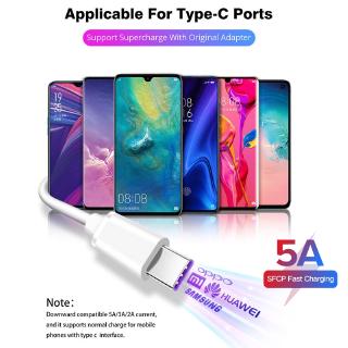 สายชาร์จเร็ว 5A สําหรับ Huawei P20 P30 Mate 20 Pro Usb Type-C 3.1