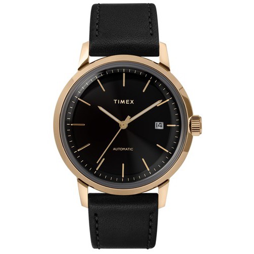 นาฬิกาข้อมือผู้ชาย Timex TM-TW2T22800 สายหนัง สีดำ (Automatic)