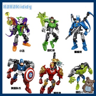 Hahakiddy บล็อกตัวต่อฟิกเกอร์ Marvel Avengers Captain America Lronman Hulk Thor ของเล่นสําหรับเด็ก