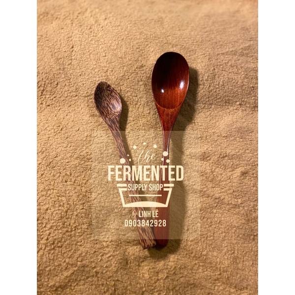Kefir Sifted Coconut Wooden Spoons, Easy-To Scoop Tip And Spoon Tip ถูกบด Round, Limit Fungal Damage - รองรับรายการเวียดนาม