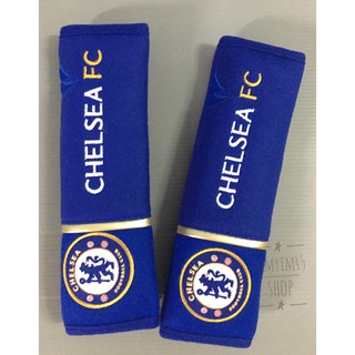 หุ้มเข็มขัดนิรภัยรถยนต์ #นวมหุ้มสายคาดเบลท์ ลาย#Chelsea #01 ลิขสิทธิ์แท้