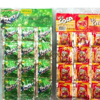 เม็ดอมไฮ-โคล่าHi ! COLA ขนมย้อนยุคโบราณ[1แผง 24ซอง]ของปัจฉิมของแจกเด็กขนมเด็กชอบอร่อยโคล่า-สไปร์ท