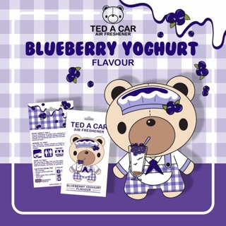 แผ่นน้ำหอม🐻TEDACAR กลิ่น Blueberry🍇บลูเบอรรี่ โยเกริต/แผ่นน้ำหอมปรับอากาศ