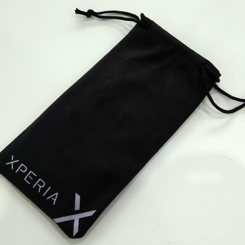 ถุงผ้าใส่มือถือ Sony Xperia แบบมีหูรูด ( สีดำ ) #4