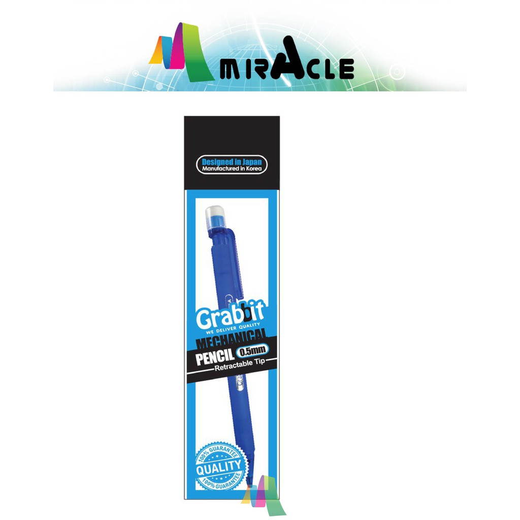 ดินสอกด Grabbit พร้อมไส้ดินสอ 2B 0.5mm