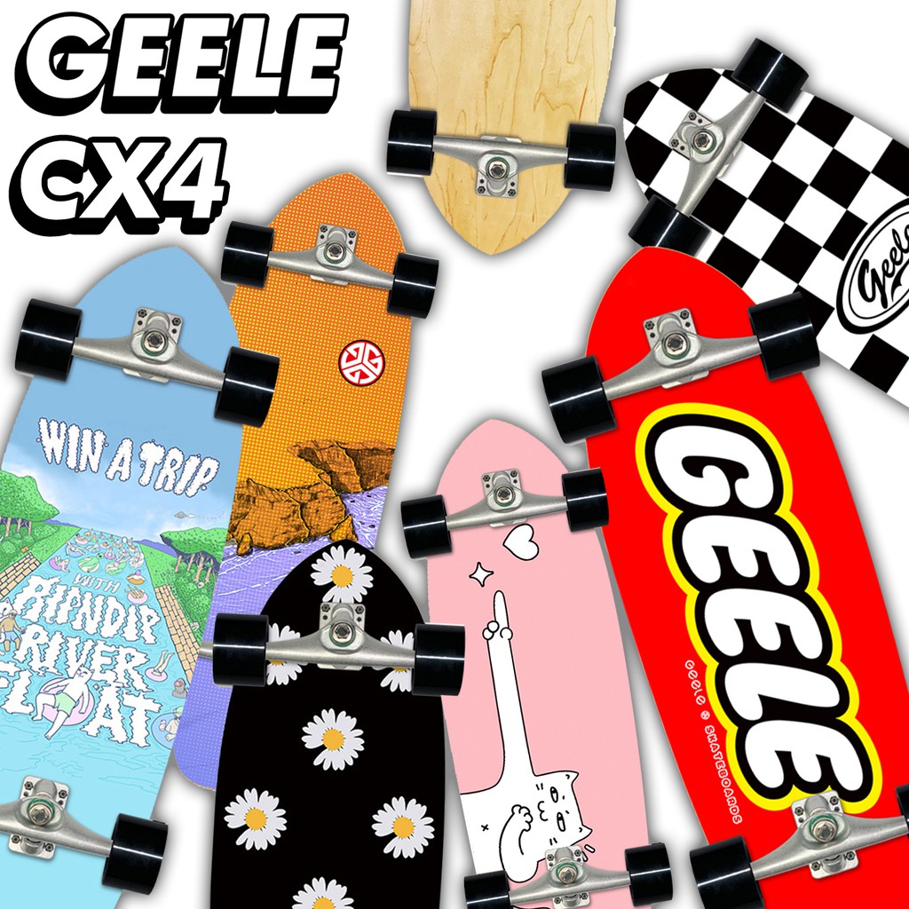 surf skateboard Geele Cx4 32 นิ้ว สเก็ตบอร์ด skateboards เซิร์ฟสเก็ตบอร์ด