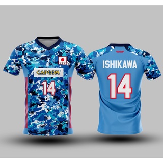 🌈โค้ดSENSEIOMGลด15%🌈เสื้อแขนสั้นพิมพ์ลาย(หน้า-หลัง) ลายJAPAN2022-1