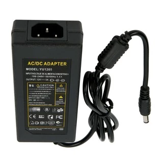 DC อะแดปเตอร์ Adapter 12V 5A 5000mA (DC 5.5 x 2.5MM) แถมสายไฟ ac ปลั๊กบ้าน ในชุด