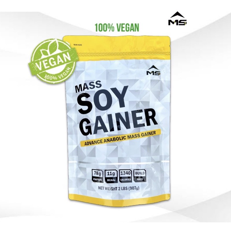 ซื้อ MS  MASS SOY PROTEIN GAINER เวย์ ซอยโปรตีน ถั่วเหลือง เพิ่มกล้ามเนื้อ เพิ่มน้ำหนัก ผอม แพ้wheyทานได้